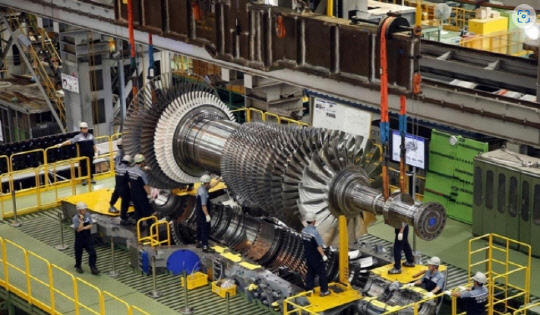 가스터빈을 제작하는 모습. <경상남도 제공>